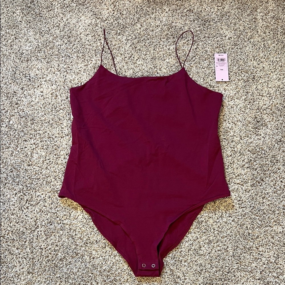 Wild Fable Magenta Spaghetti Strap Bodysuit
